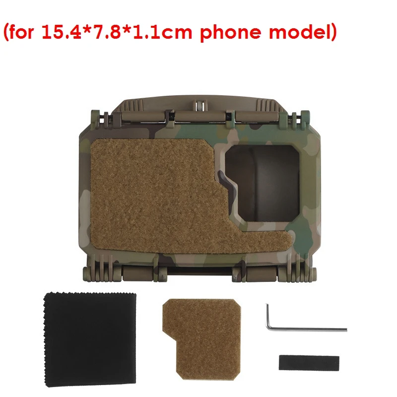 Caja de engranaje crítico de 15,4x7,8x1,1 cm, abrazadera de teléfono integrada, ventana de visualización para aparejo de pecho Compatible con teléfonos inteligentes - imagen 2