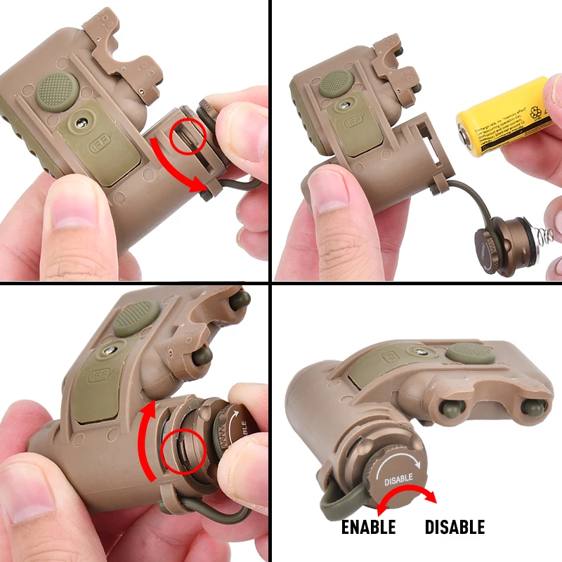 WADSN-Luz táctica para casco rápido GEN2, linterna LED blanca y roja de alto Lumen, arma táctica para Rifle, luz de señal, caza con rifle - imagen 4