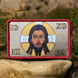 Brazalete táctico militar parche Jesucristo ortodoxo Velcro