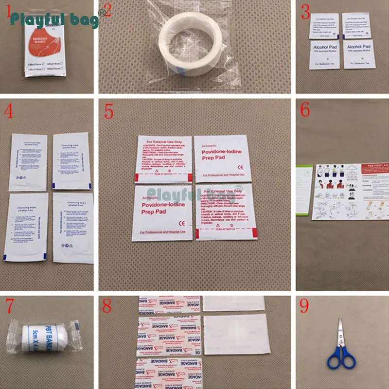 Kit de primeros auxilios de 19 piezas, bolsa médica táctica MOLLE, bolsa de emergencia, torniquete, viaje, Camping, caza, Kits de supervivencia, AVA188 - imagen 4