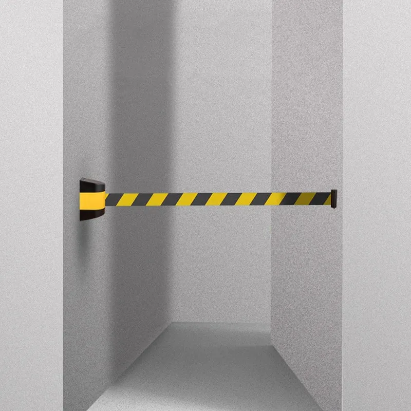 Cinta de advertencia de seguridad magnética, cinturón de aislamiento montado en la pared, línea de advertencia, señal de advertencia telescópica para pasillo, 2M/5M/10M - imagen 4