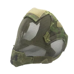 Protección táctica Seguridad Malla de acero Máscara facial completa Militar Airsoft Paintball Juego de guerra CS Máscara facial completa