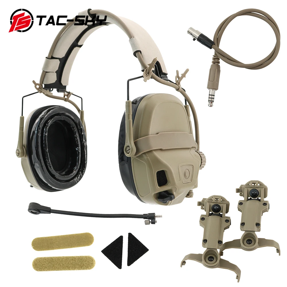 Auriculares tácticos de reducción de ruido TAC-SKY Airsoft, cascos electrónicos militares de reducción de ruido - imagen 3