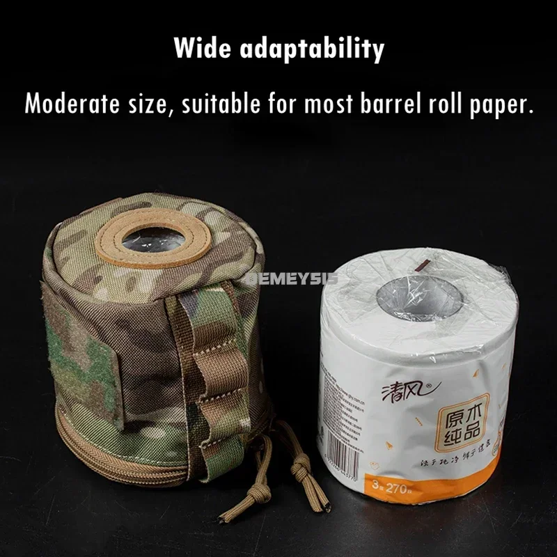 Bolsa de papel higiénico portátil, portarrollos de papel higiénico, bolsa Molle, bolsas de papel tisú para senderismo, herramienta para senderismo al aire libre - imagen 2