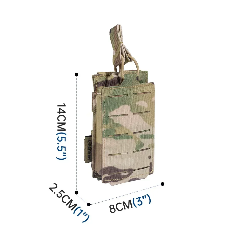 Bolsa táctica Molle, bolsa individual para revistas, bolsas magnéticas de doble capa, soporte Universal para cartuchos para M4 M14 M16 AK AR - imagen 2