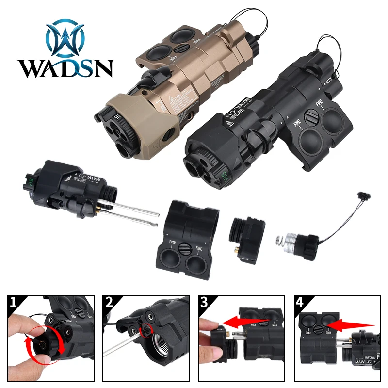 WADSN MAWL-C1 láser táctico IR y luz LED blanca estroboscópica - imagen 5