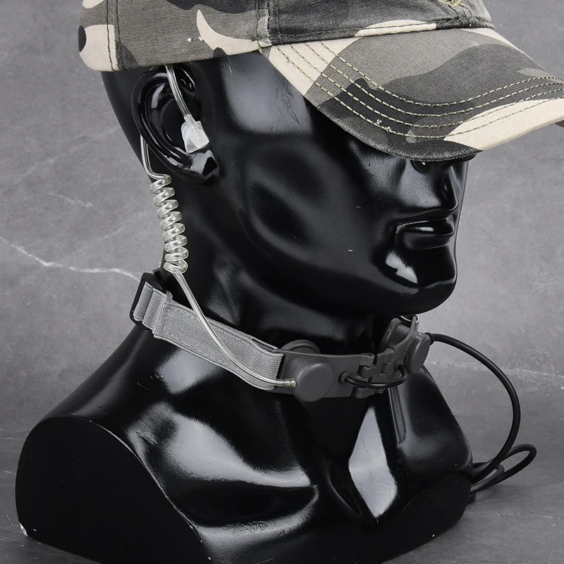 Micrófono táctico laríngeo Para Kenwood BaoFeng, auriculares Eaphone, Walkie Earpiece Radio U94 PTT, UV-5R, UV-5X, UV-82 - imagen 5