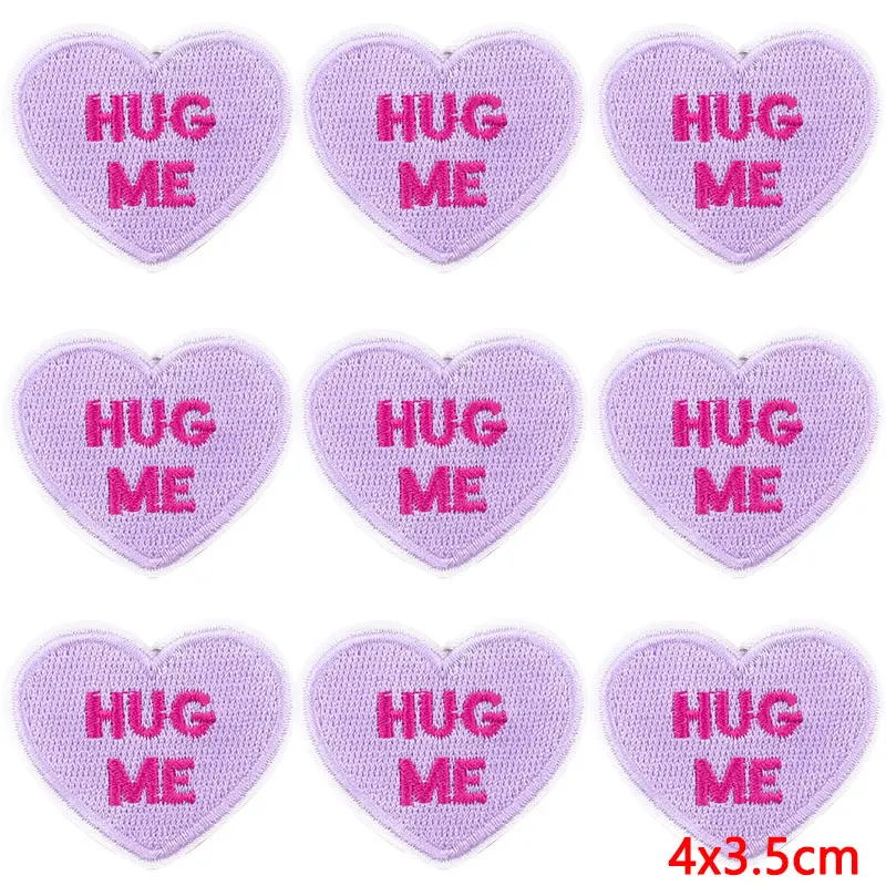 Parche bordado de amor para ropa, parche termoadhesivo de corazón con letras para ropa, pegatinas para planchar, APPI, 10 unids/pack - imagen 2