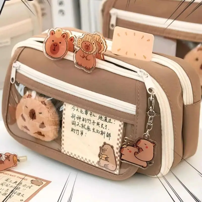 Estuche lápiz capacidad 9 compartimentos bolsas bolsas bolsas lápiz lápiz organizador lápiz gran capacidad para - imagen 4