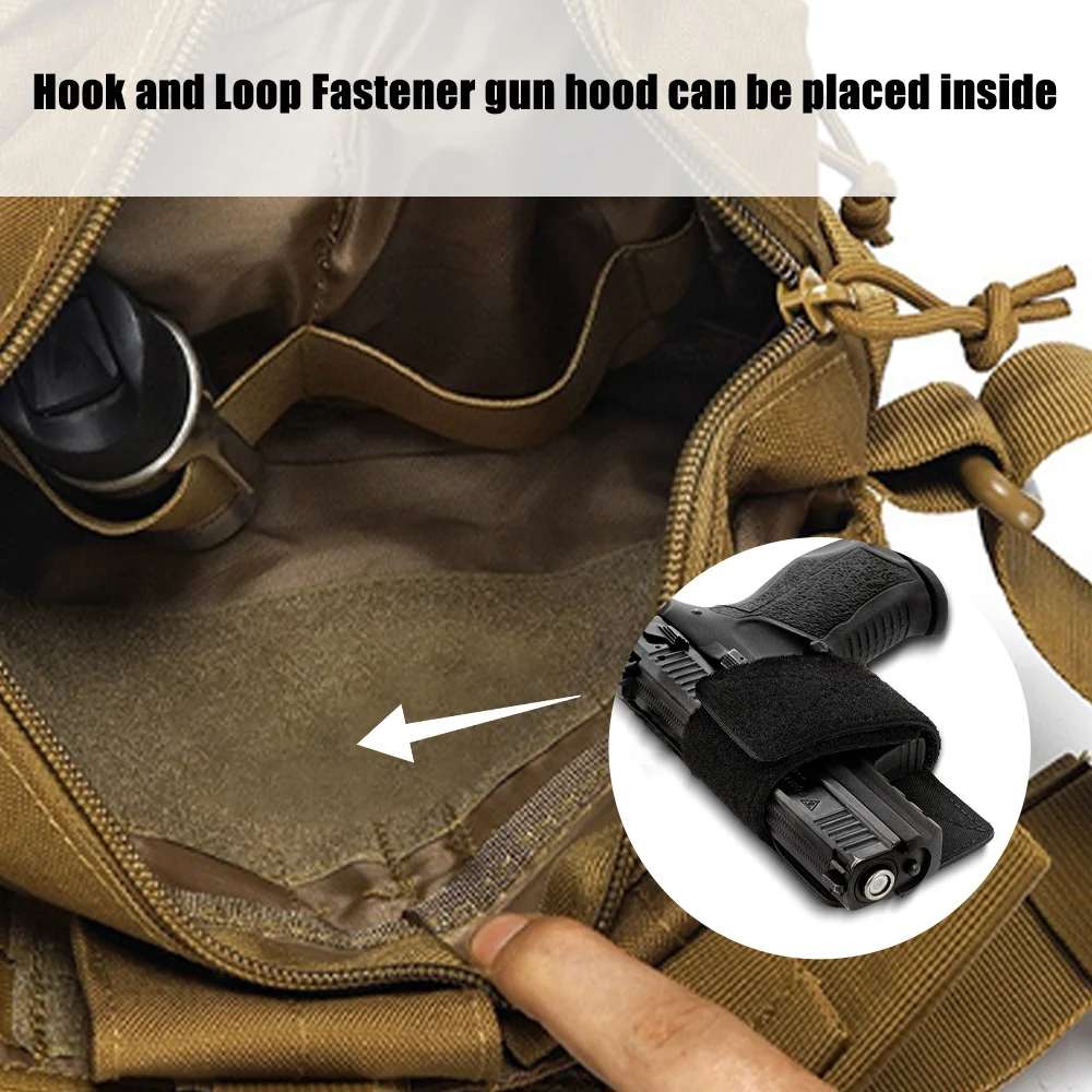 Bolso cruzado táctico MOLLE, bolsa de transporte para revistas, almacenamiento EDC multiusos para exteriores, bolso de hombro, accesorios de caza - imagen 4