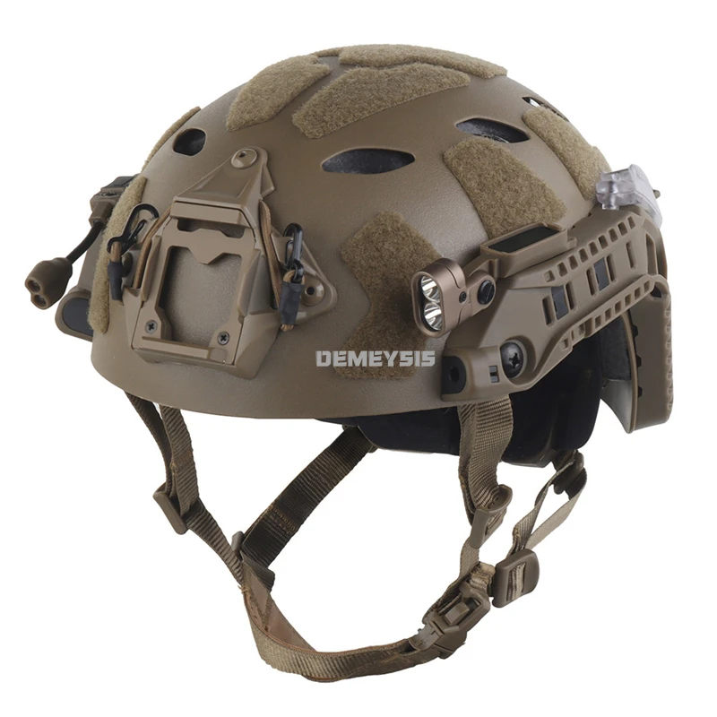 Casco táctico FAST SF para caza al aire libre, juego de casco Airsoft, caja de batería de riel de arco integrada Modular con luz de señal - imagen 2