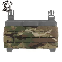 Adaptador de bolsa táctica MOLLE para cargador, placa portadora, expansor de segunda capa para accesorios de equipo de caza Triple Mag