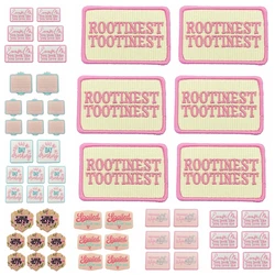 10 unids/lote, parches bordados con eslogan de letras rosas, parche con logotipo de letras, parches para planchar para ropa, parches termoadhesivos, insignias