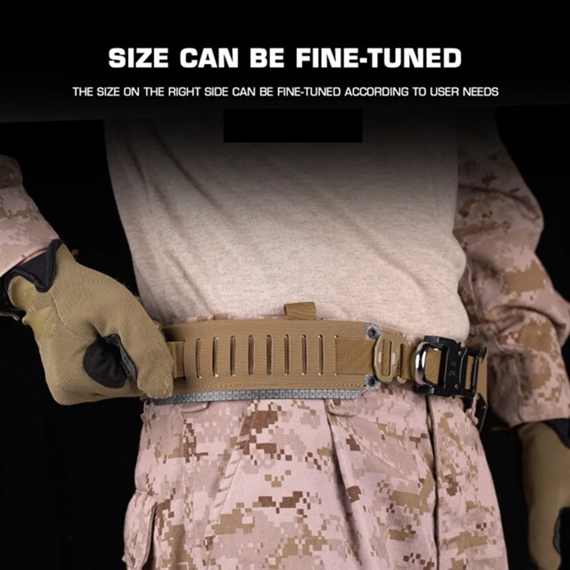 Cinturón táctico Molle de 5CM, cinturón de batalla de liberación rápida, cinturón MOLLE de alta resistencia, cinturón acolchado de nailon para caza, remo de paseo bajo - imagen 3