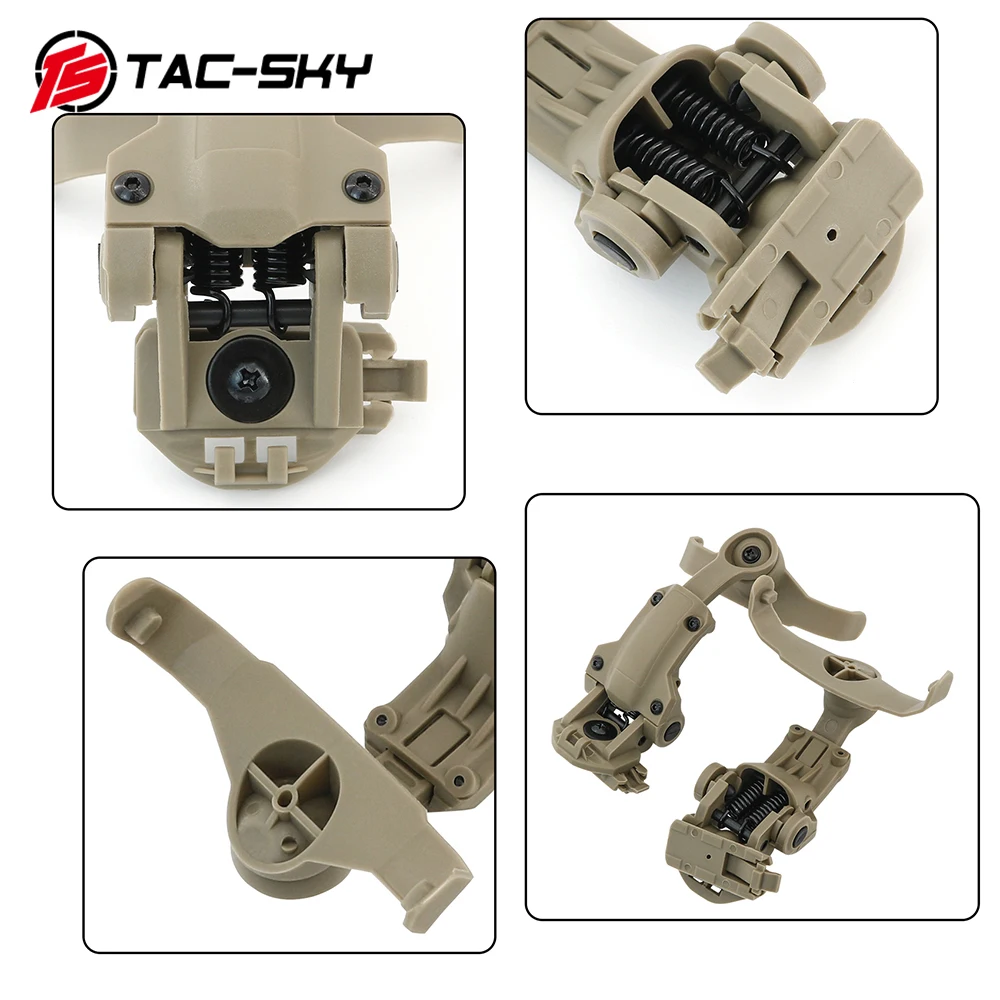 TS TAC-SKY casco táctico adaptador de riel de arco Compatible con auriculares tácticos AMP comunicación reducción de ruido auriculares AMP - imagen 3