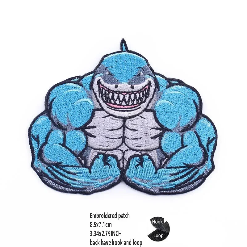 Accesorios para bolsa táctica, insignia de oso musculoso bordado, personalidad creativa Punk gorila, gancho DIY, parches para mochila para ropa - imagen 5