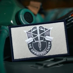 Parche De insignia De moral De Oppresso Liber, emblema táctico militar, escudo De fuerzas especiales, gancho impreso, pegatinas para mochila y ropa