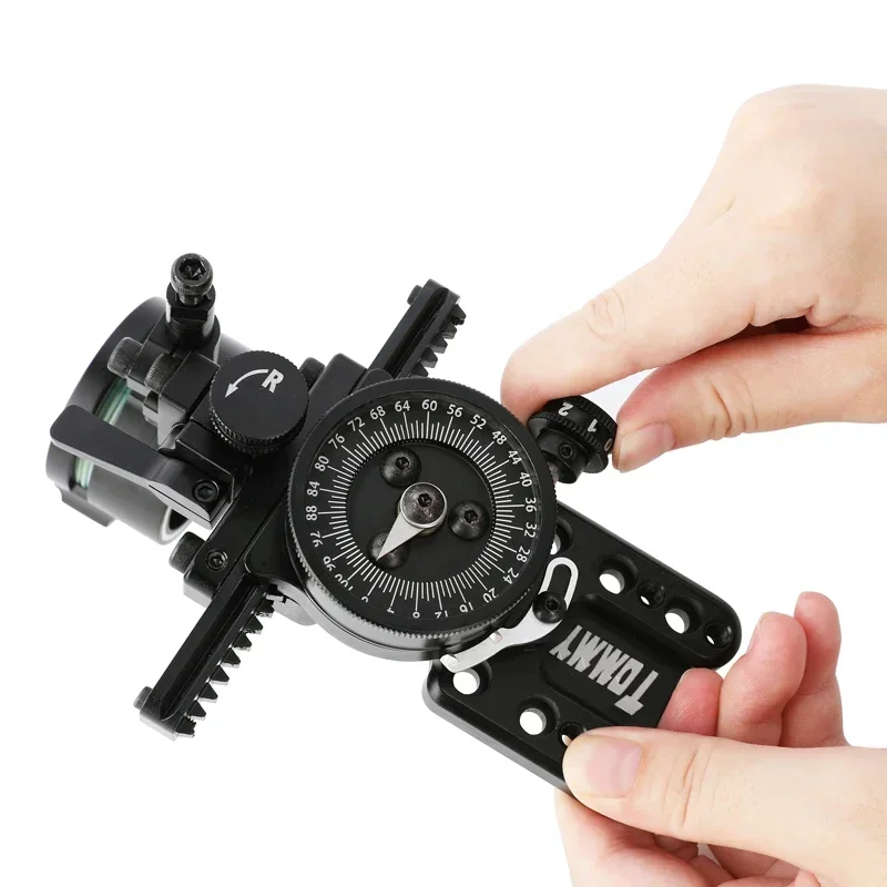 Puntero ajustable de aluminio para tiro con arco al aire libre, mira de arco compuesta de una sola aguja, accesorios de puntería de caza - imagen 3