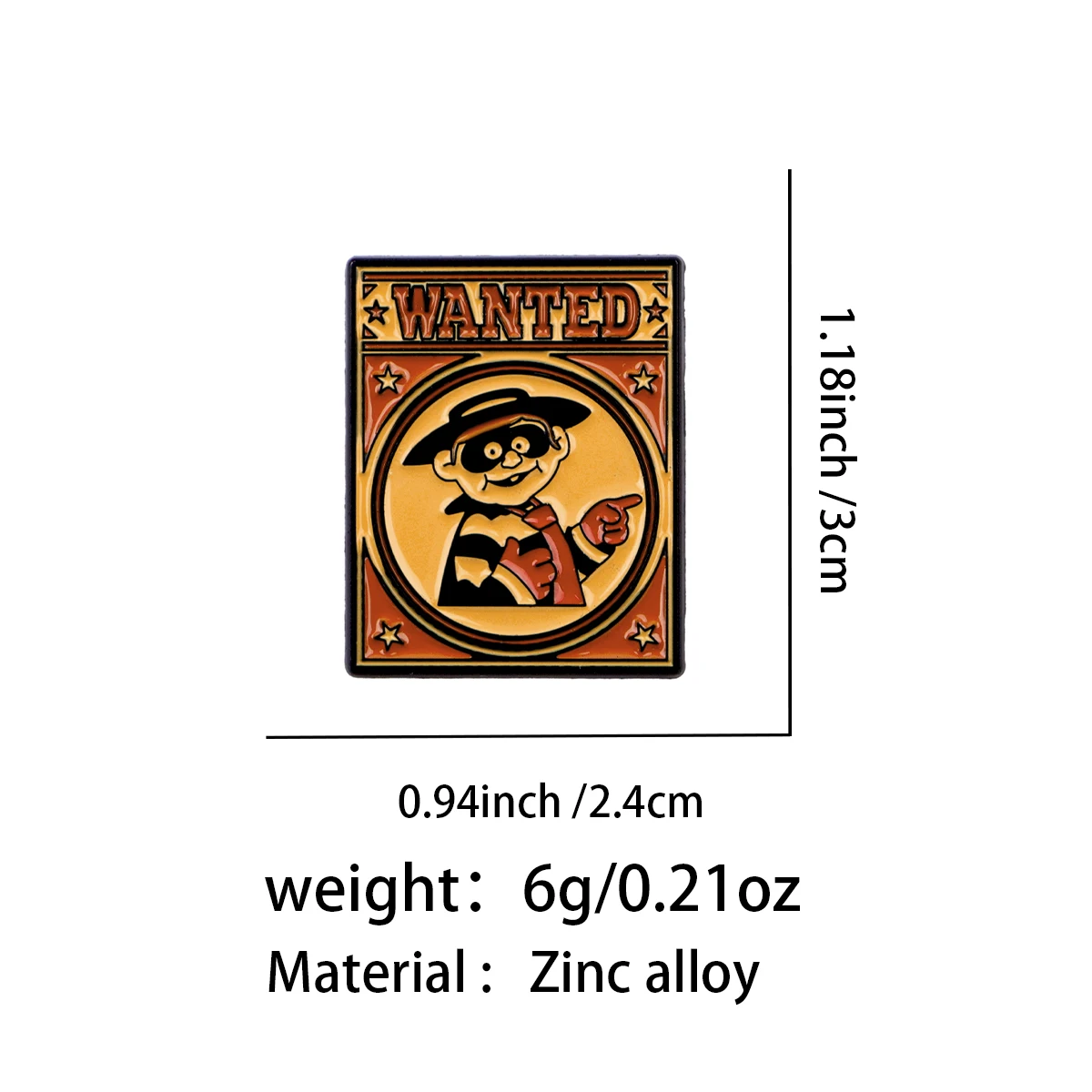 Broche esmaltado ladrón animado – Insignia decorativa para ropa - imagen 2