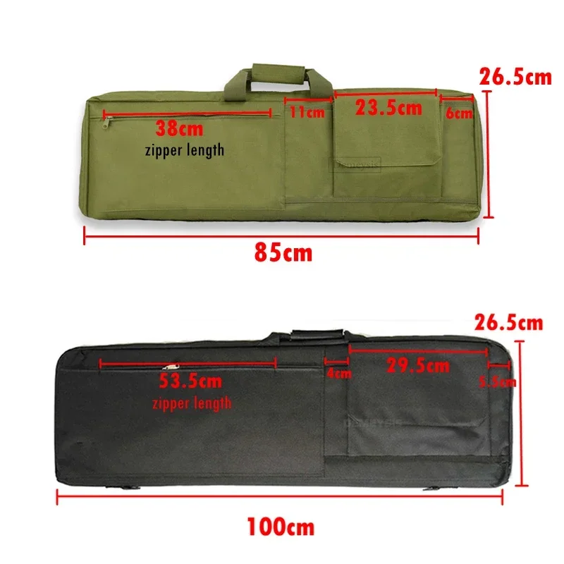Bolsa táctica para pistola de 85CM y 100 CM, funda protectora acolchada para Rifle de Paintball Airsoft, bolsas de transporte para pistola de caza y francotirador de combate CS - imagen 2