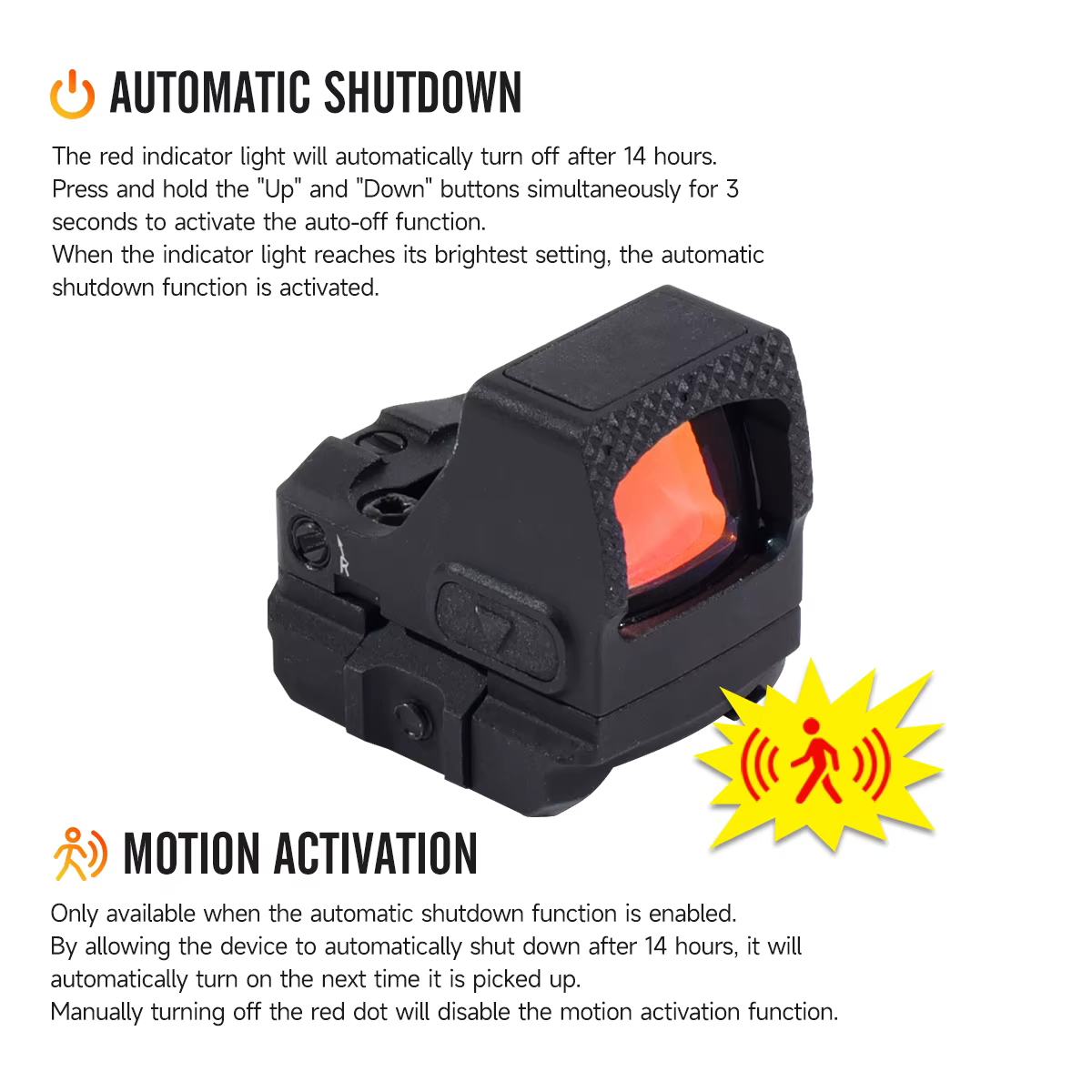 Mira réflex compacta punto rojo 6 MOA con fijación RMSc para pistola - imagen 3