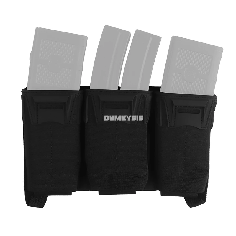 Bolsas tácticas Triple para revistas, bolsa compacta de almacenamiento frontal, chaleco Airsoft de caza, portador de placa, bolsa Mag multicalibre, bolsa de administración - imagen 2