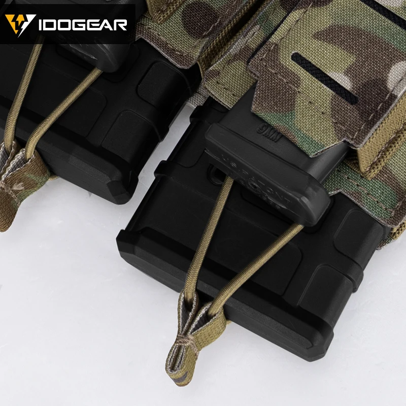 Idogear-bolsa táctica Lsr 9mm 556 Mag, Triple Mag Carrier Molle, Airsoft - imagen 4