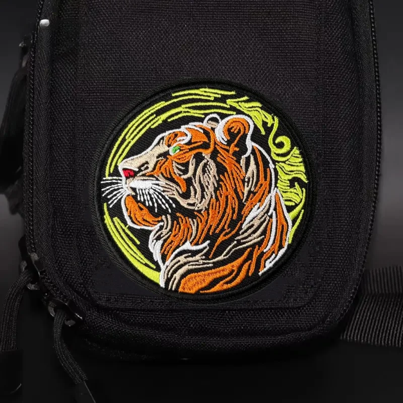 Parche de tigre, insignia bordada de moral táctica, gancho y bucle, mochila militar, ropa, accesorios decorativos, pegatina, brazalete