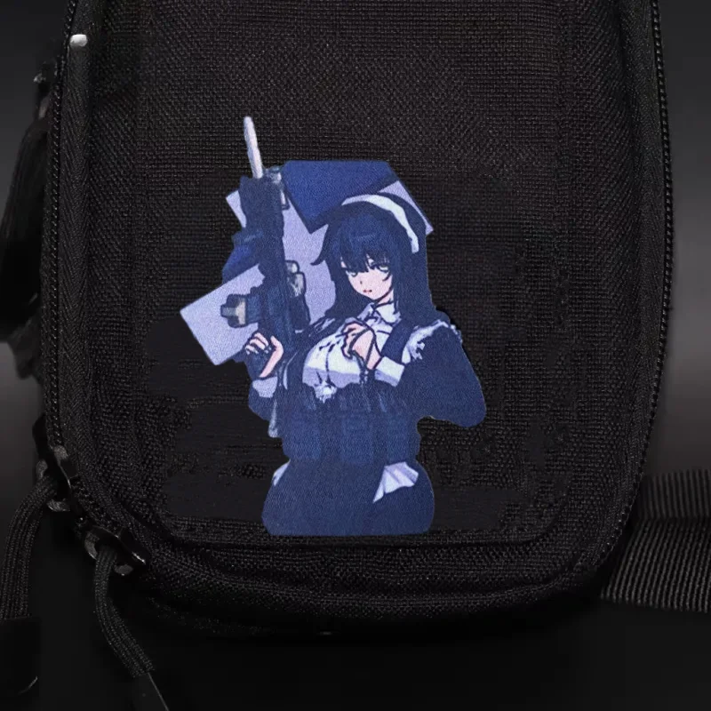 Parche de Chica de Anime, tácticas militares, insignia con estampado de moral, brazalete, gancho y bucle, mochila, ropa, accesorios decorativos, pegatina, brazalete