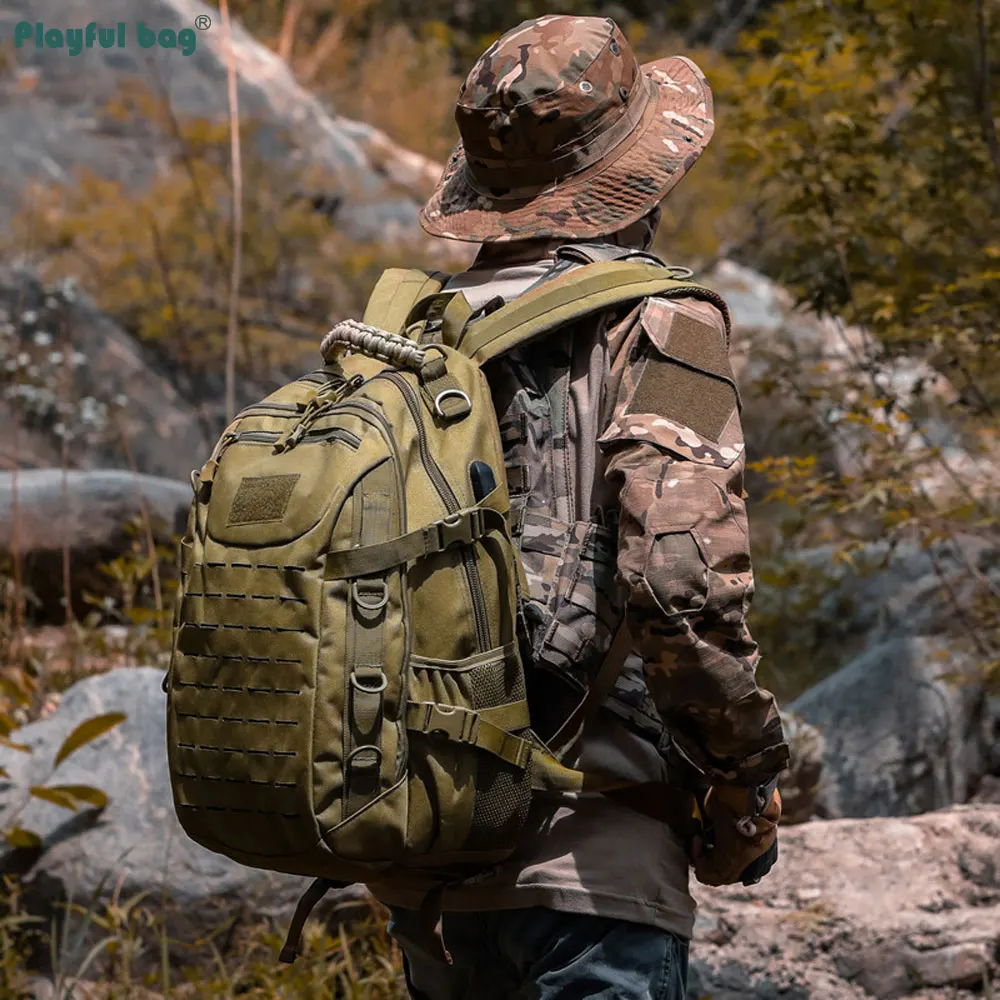 Mochila táctica CAMO 600D, bolsa para deportes al aire libre, montañismo, caza, bolsa de camuflaje, mochila para hombre AVA221 - imagen 3