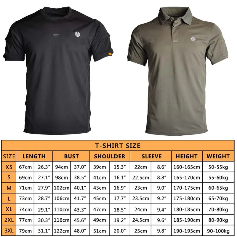 HAN WILD-Camiseta para exteriores de secado rápido para hombre, camisetas tácticas transpirables para Golf y senderismo, camisetas deportivas de tenis, camisetas de trabajo para entrenamiento - imagen 4