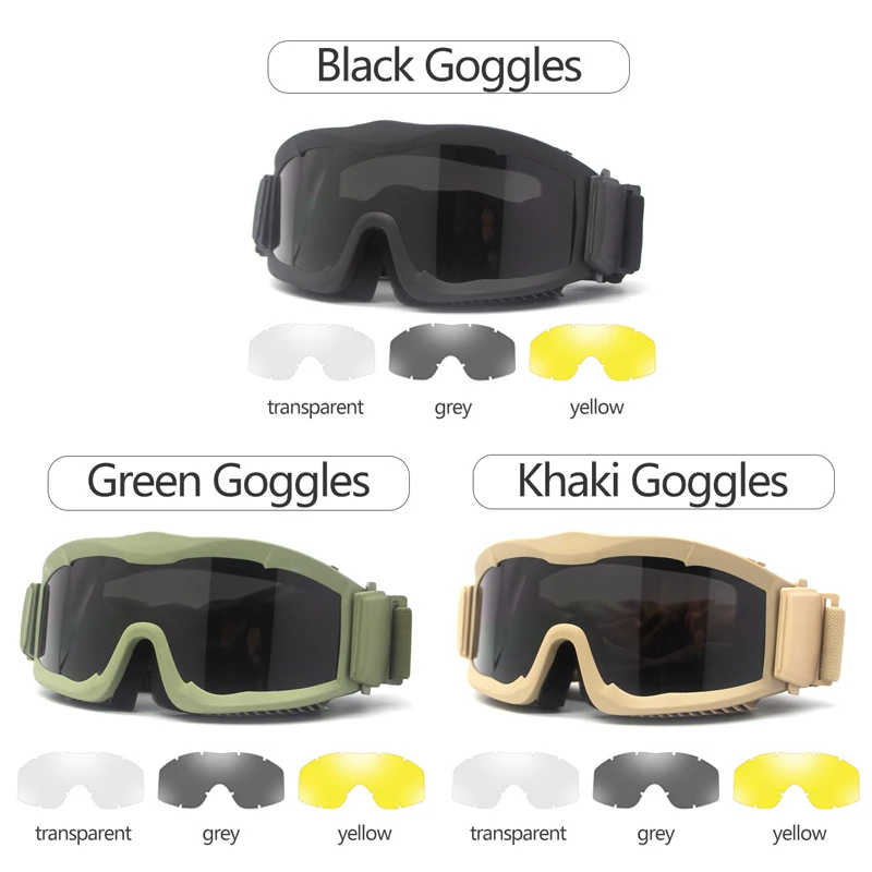 Gafas tácticas de 3mm para combate, anteojos a prueba de explosiones, para caza al aire libre, Paintball, novedad de 2024 - imagen 4