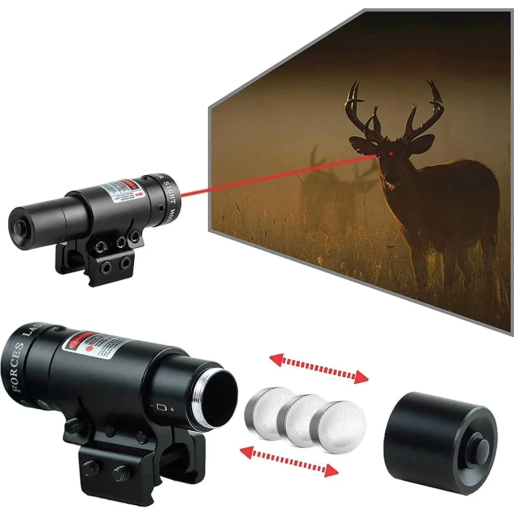 Mira láser de punto rojo, puntero láser compacto rojo y verde, mira láser con baterías para tiro de caza de 11/20mm - imagen 5
