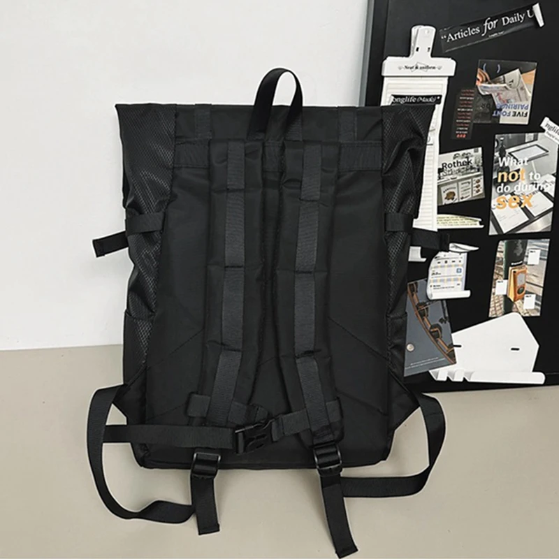 Mochila de gran capacidad a la moda, mochila de viaje al aire libre para acampar, bolsa de senderismo de gran capacidad, mochila de viaje para estudiantes versión coreana - imagen 5