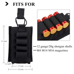 Portacargador táctico MOLLE individual para pistola y cargadores