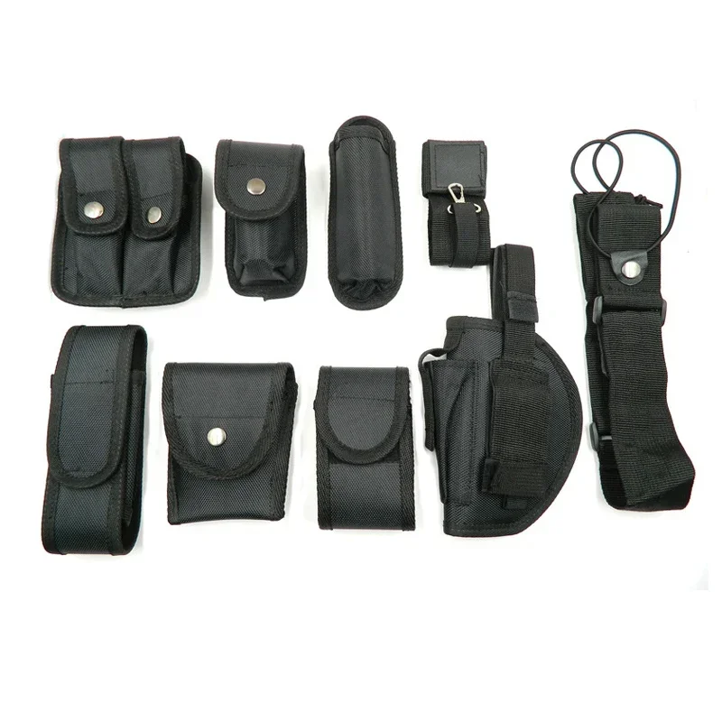 Funda táctica para pistola, juegos de bolsas para linterna, Kit de utilidad multifuncional 10 en 1, cinturón de servicio policial, cinturones de seguridad - imagen 5