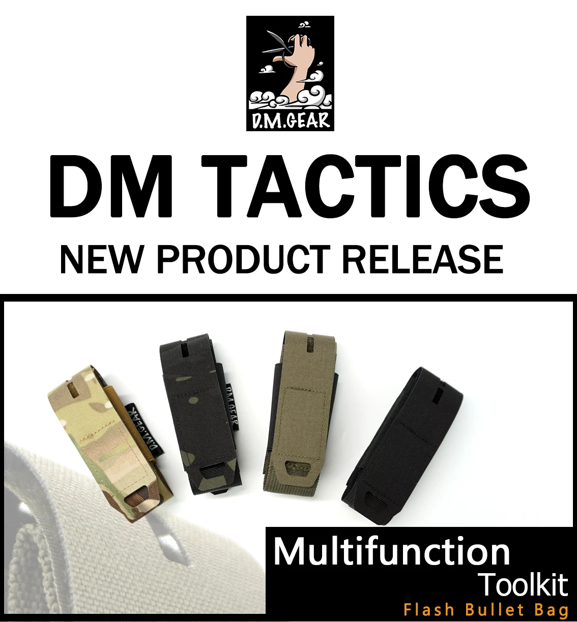 DMGear-ventilador de trompeta para exteriores, bolsa pequeña de almacenamiento multifuncional, modelo Dan smoke Dan, wargame, CS Hunring real - imagen 2