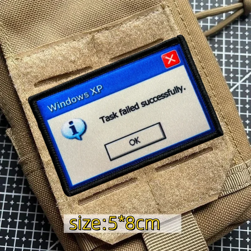 Parche táctico bordado con velcro – Tarea fallida con éxito - imagen 2
