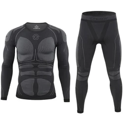 Ropa interior térmica táctica ajustada sin costuras para hombre, función deportiva al aire libre, entrenamiento transpirable, ropa interior térmica para ciclismo, Calzoncillos largos 3XL