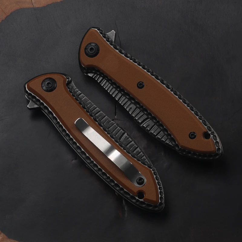 Cuchillo plegable más vendido, hoja 7Cr13Mov, mango de acero 420, herramienta EDC para exteriores - imagen 4