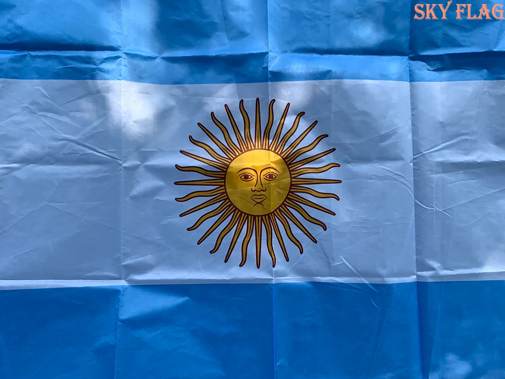 SKY FLAG Bandera Argentina 90x150cm Colgante Poliéster Estándar Bandera y Banner Nacional Argentino - imagen 3