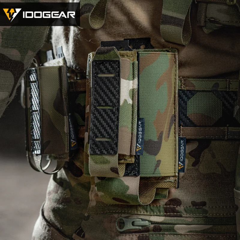 IDOGEAR Bolsa táctica Mag 5,56, portador monomando con sistema MOLLE de fibra de carbono 3591 - imagen 4