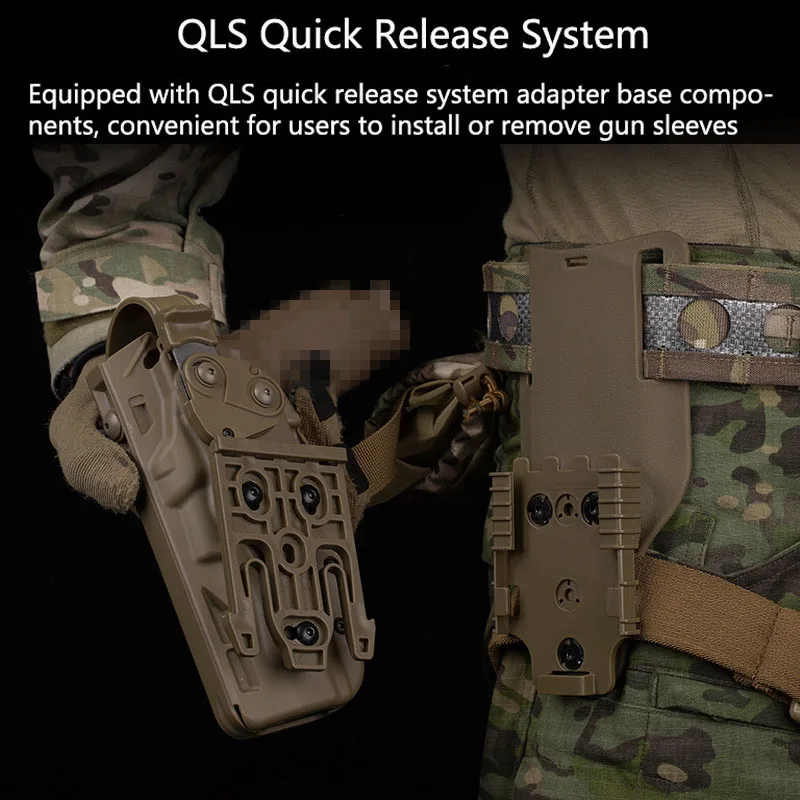 Funda MK-17 P320, seguridad de doble capa, ajuste de ángulo, sistema de liberación rápida QLS, Material de nailon - imagen 4