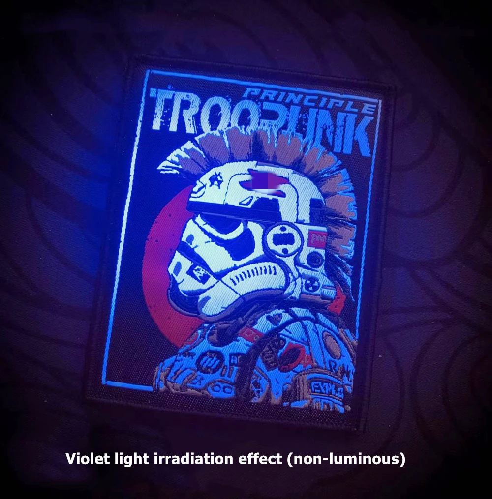 Parches tácticos bordados de guerreros espartanos, insignias de casco de armadura Troopunk de principio para ropa, mochila, decoración de chaleco - imagen 3