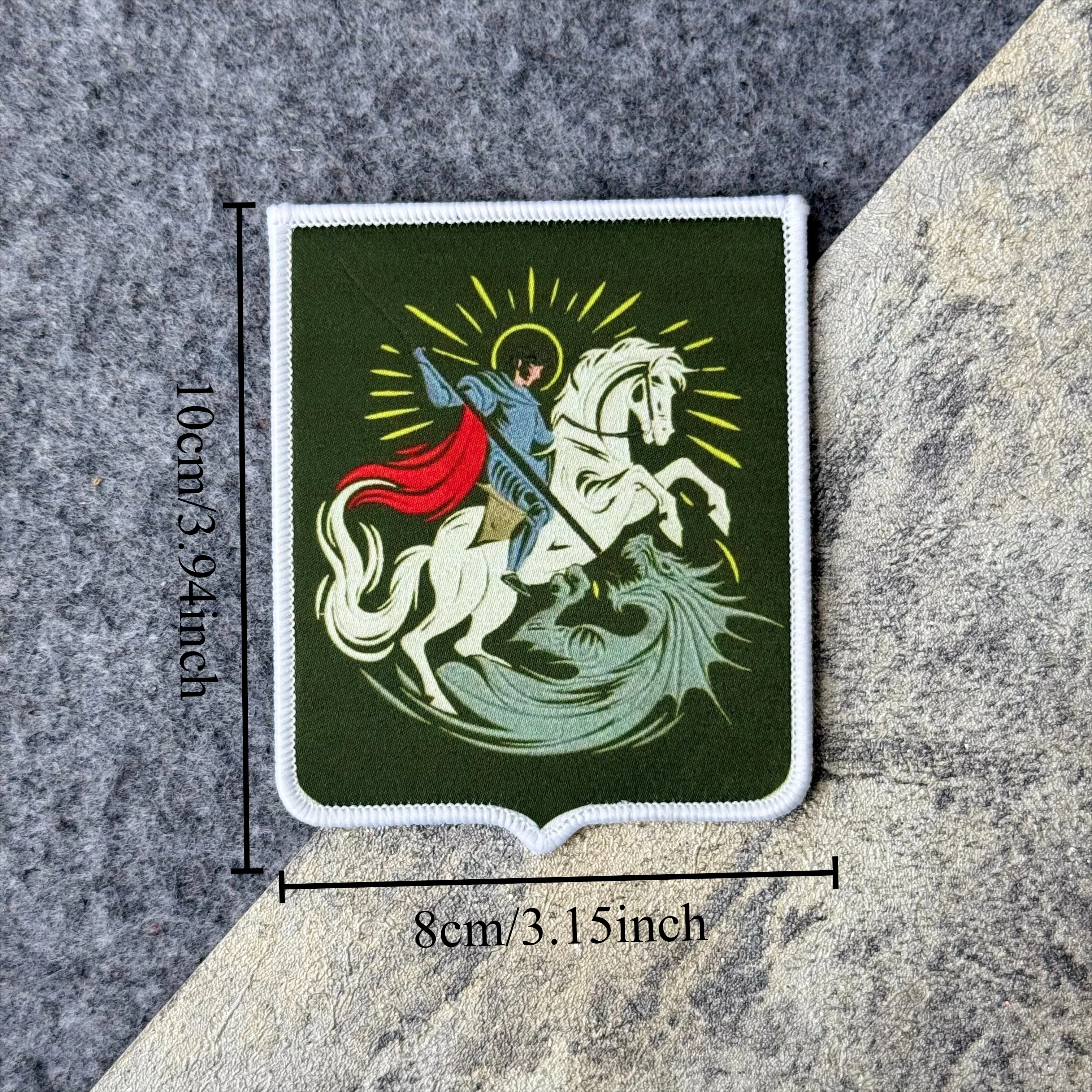 Parche táctico del ángel de la muerte y el vitorioso George Morale, pegatina para mochila militar, parches de gancho y bucle bordados - imagen 2