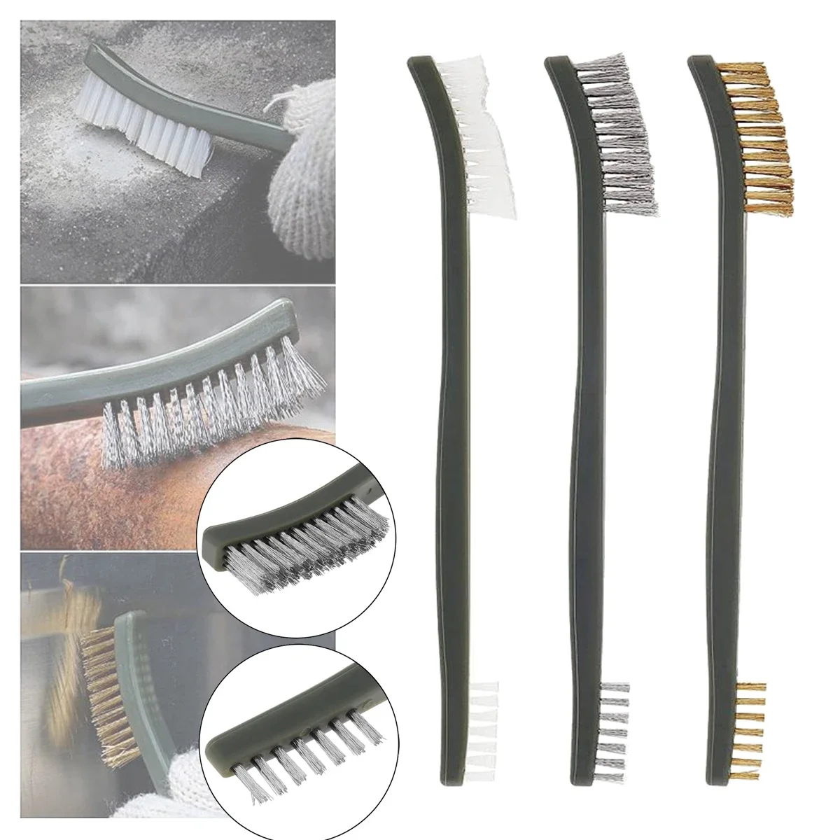 Juego de cepillos de alambre de doble punta, herramienta de limpieza de cepillo de nailon de acero inoxidable, pulido, Glock 17 19, Taurus G2c, 3-16 Uds. - imagen 3