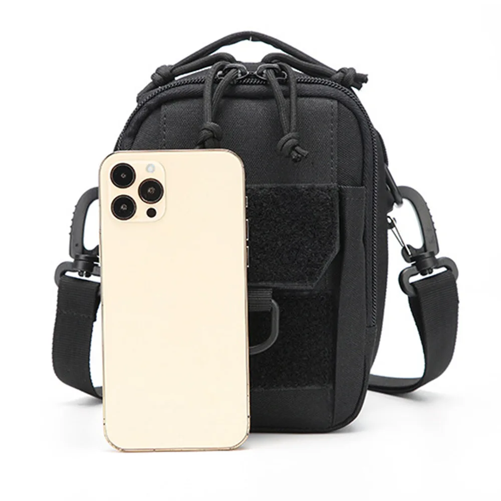 Bandolera táctica para exteriores, bolso cuadrado de doble capa, herramienta EDC, riñonera Molle, bolsos de hombro multifuncionales - imagen 2