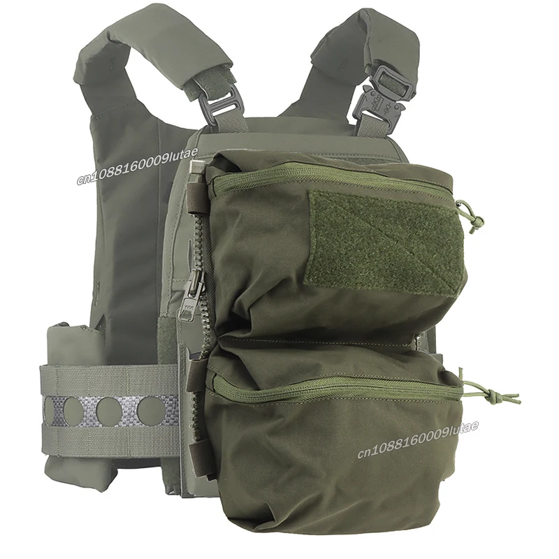 FCPC V5 Panel trasero táctico bolsa de placa trasera estilo Ferro suplemento bolsillo chaleco de caza portador de placa Mag doble bolsa para artículos diversos - imagen 2