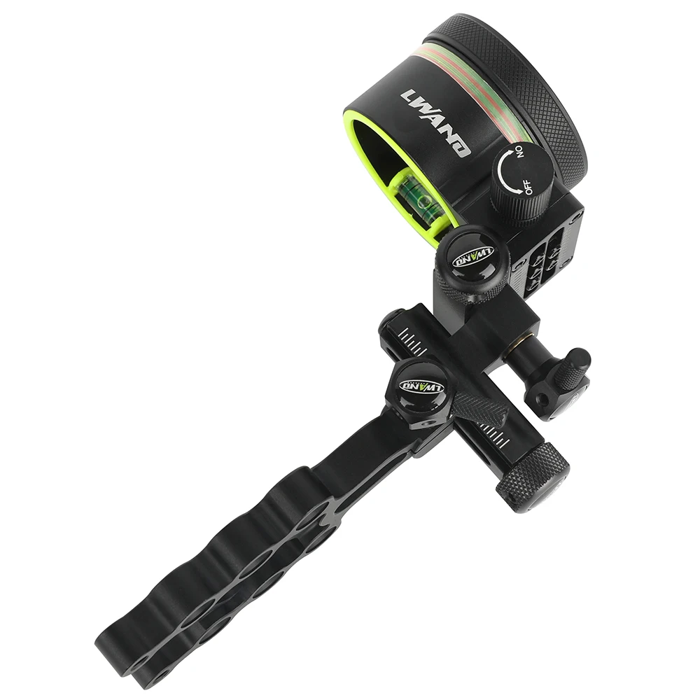 ‌ 4X 6X 8X lente arco compuesto vista 0,019 Pin de fibra óptica Micro ajustable 5 pines puntería tiro con arco caza accesorios - imagen 5