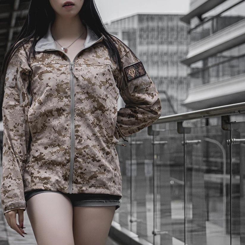 Chaqueta de combate AOR1 elástica de cuatro lados, piel naranja refinada LE-AF, abrigo táctico de concha suave - imagen 3